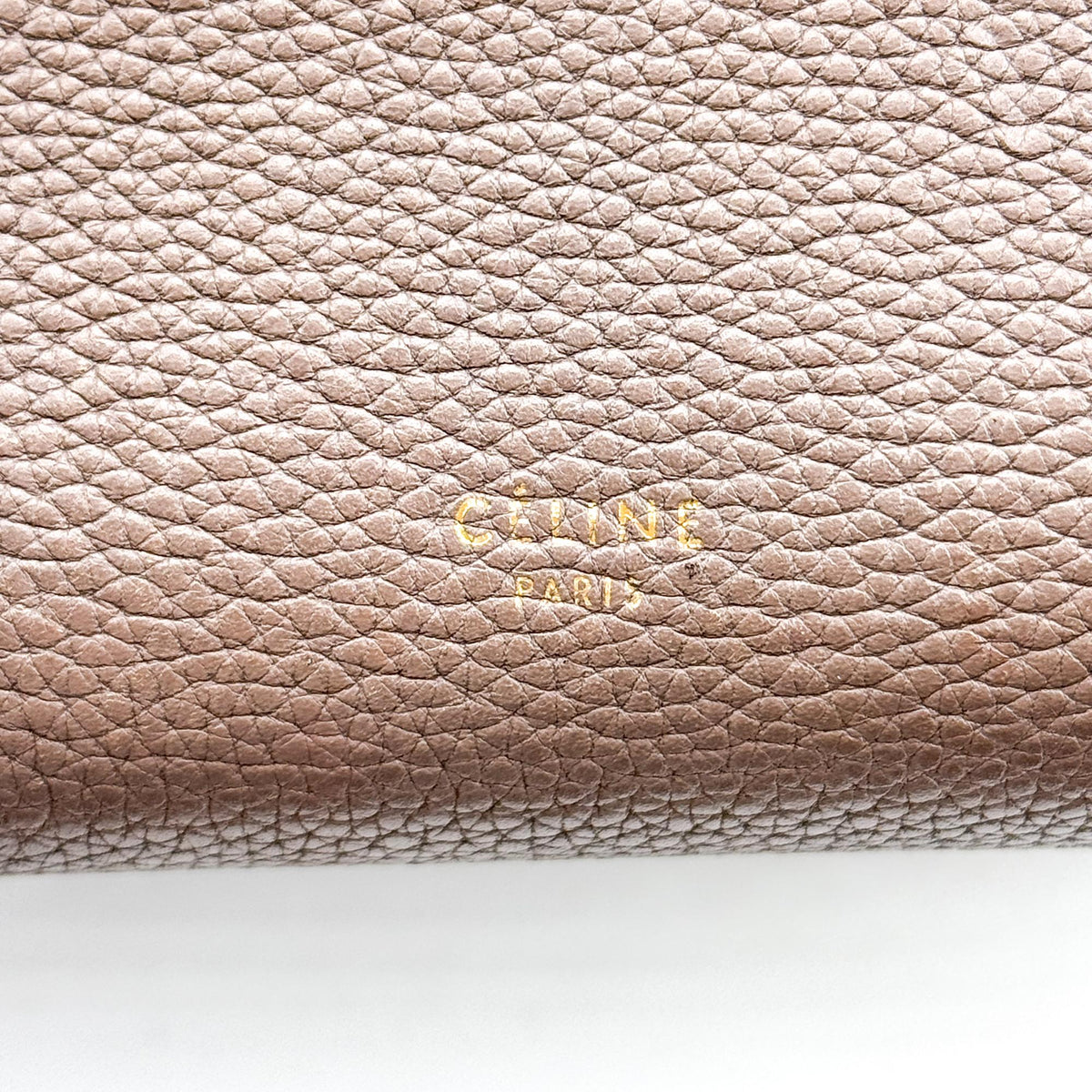 Celine Belt Textured Leather Brown Calfskin Handbag (Pre-Owned)