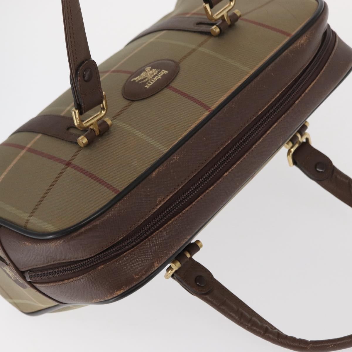 Burberry Nova Canvas Khaki Canvas Handbag (Pre-Owned)