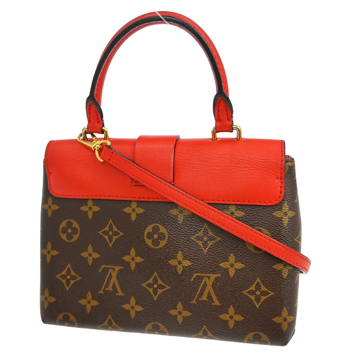 Louis Vuitton Locky Monogram Canvas With Leather Brown Canvas Handbag (Pre-Owned)