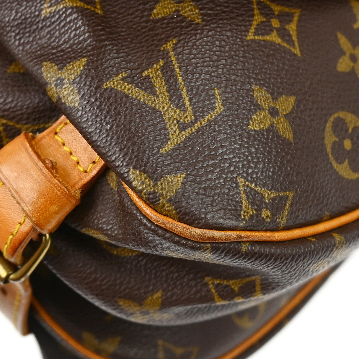 Louis Vuitton Saumur Monogram Brown Canvas Shoulder Bag Bag (Pre-Owned)