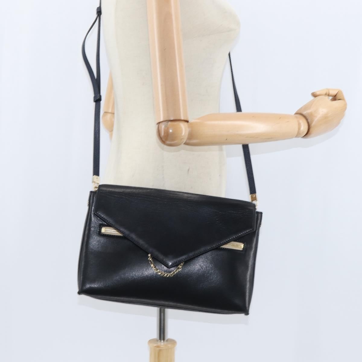 Chloe Sally Leather Navy Leather Shoulder Bag Bag (Pre-Owned)
