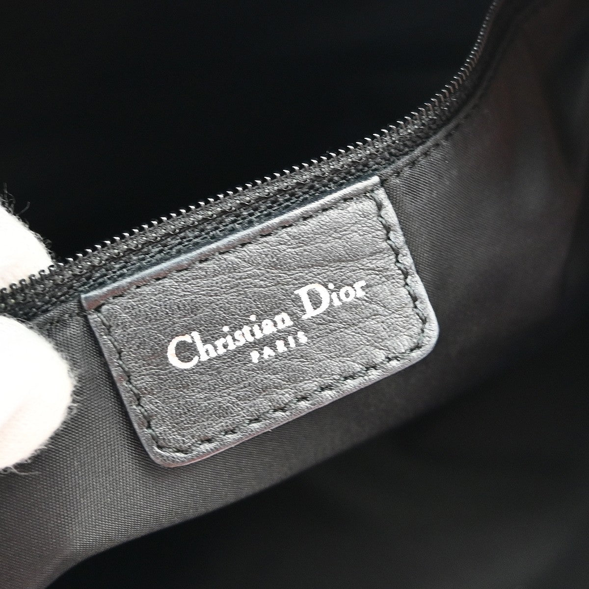 Christian Dior Vintage Street Chic Messenger Diorissimo Canvas And Leather Black Canvas Shoulder Bag Bag (Pre-Owned)