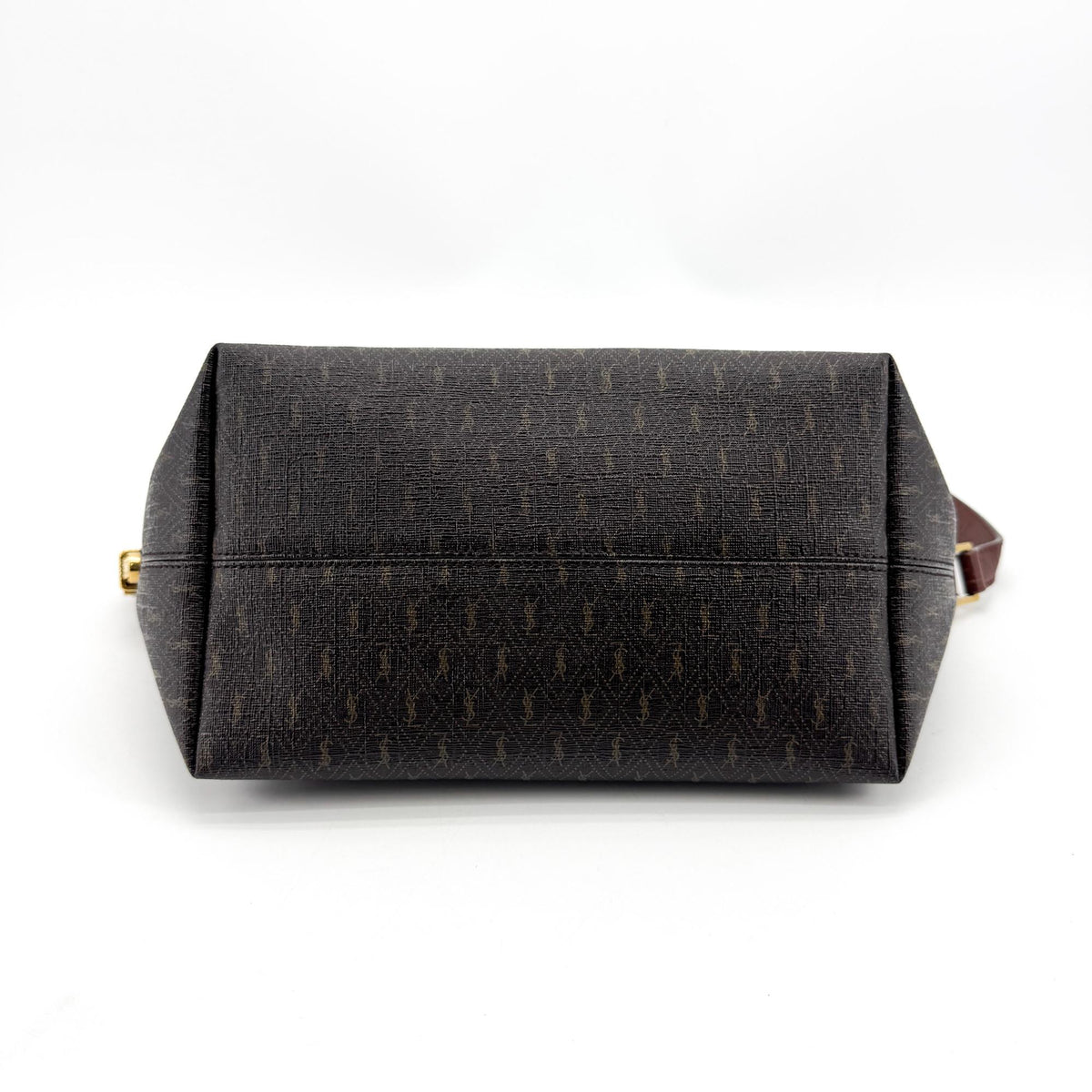Saint Laurent Le Monogramme Monogram All Over Coated Canvas And Leather Black Canvas Shoulder Bag Bag (Pre-Owned)