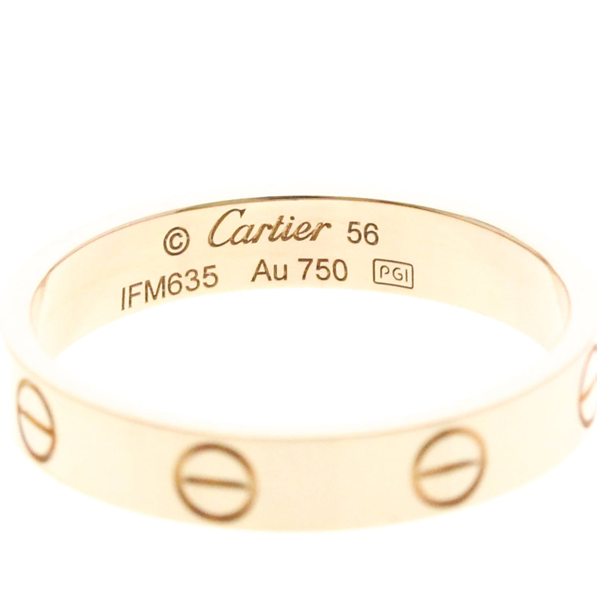 Cartier Love Band 18K White Gold Gold Pink_Gold Ring Jewelry (Pre-Owned)