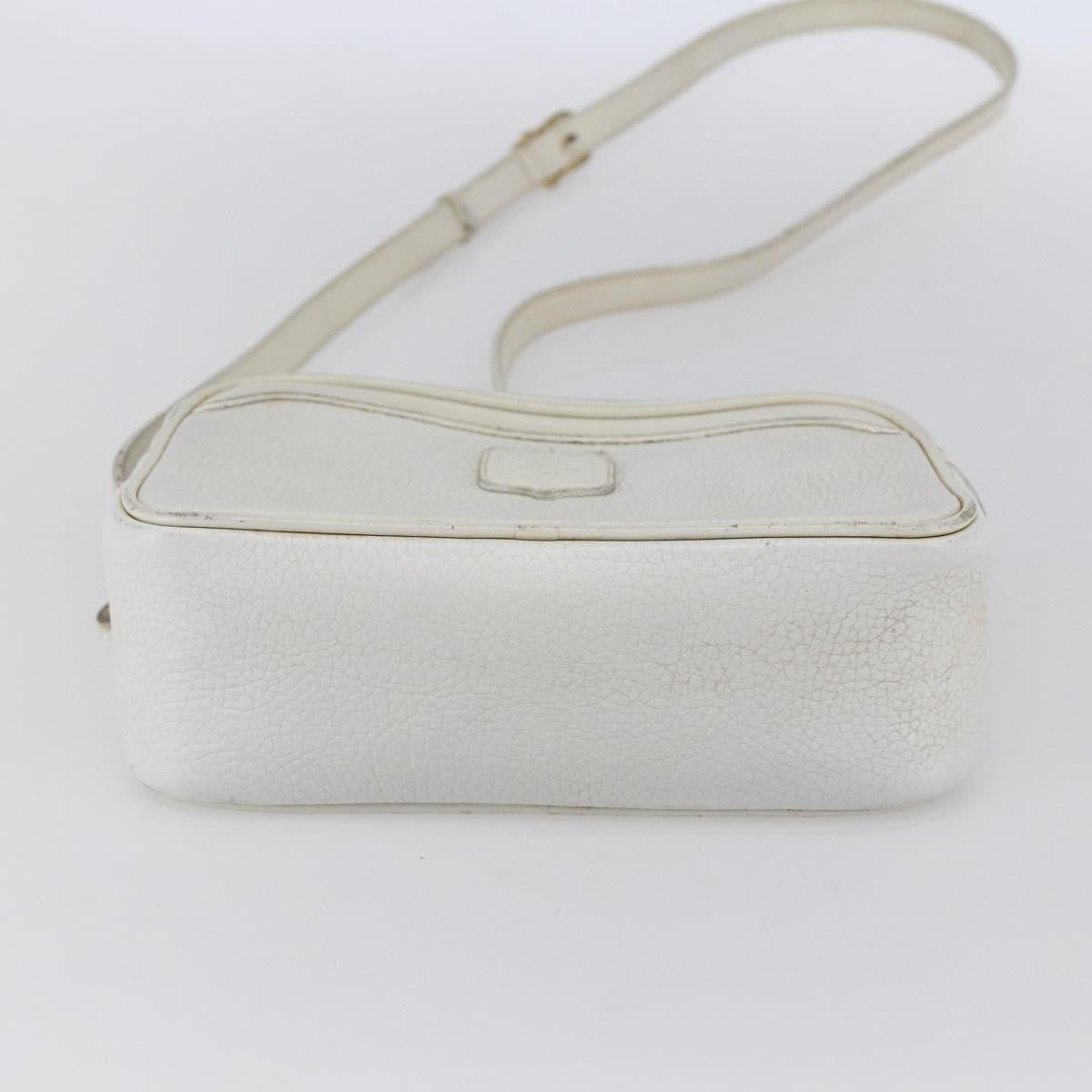 Celine Vintage Leather White Leather Shoulder Bag Bag (Pre-Owned)