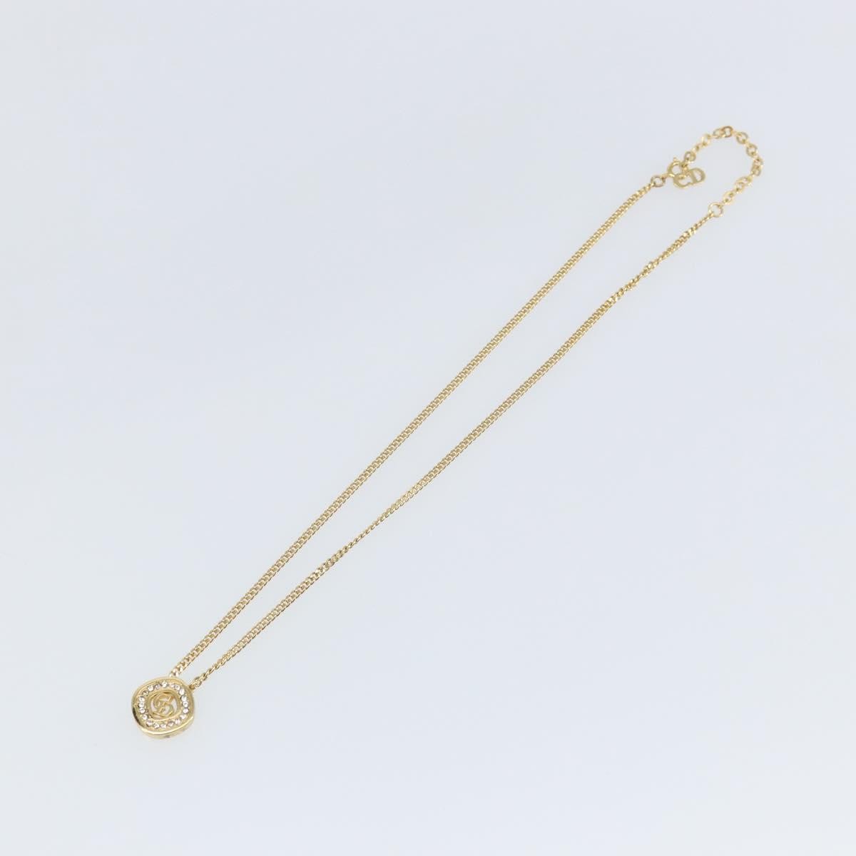 Christian Dior Cd Pendant Metal And Crystals Gold Metal Jewelry (Pre-Owned)