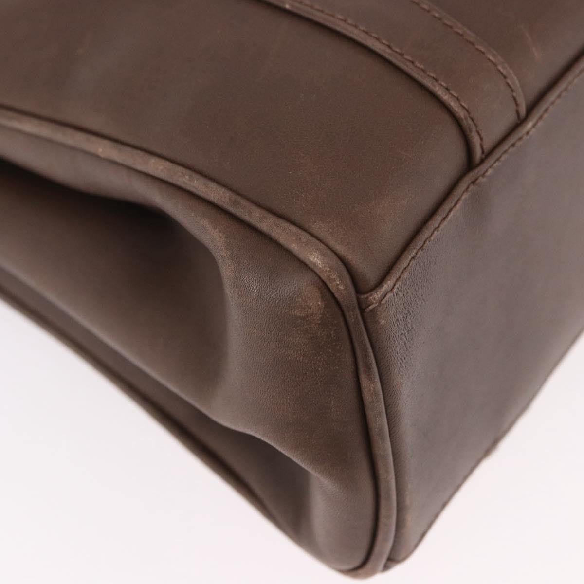 Gucci Vintage Leather Brown Leather Tote Bag Bag (Pre-Owned)