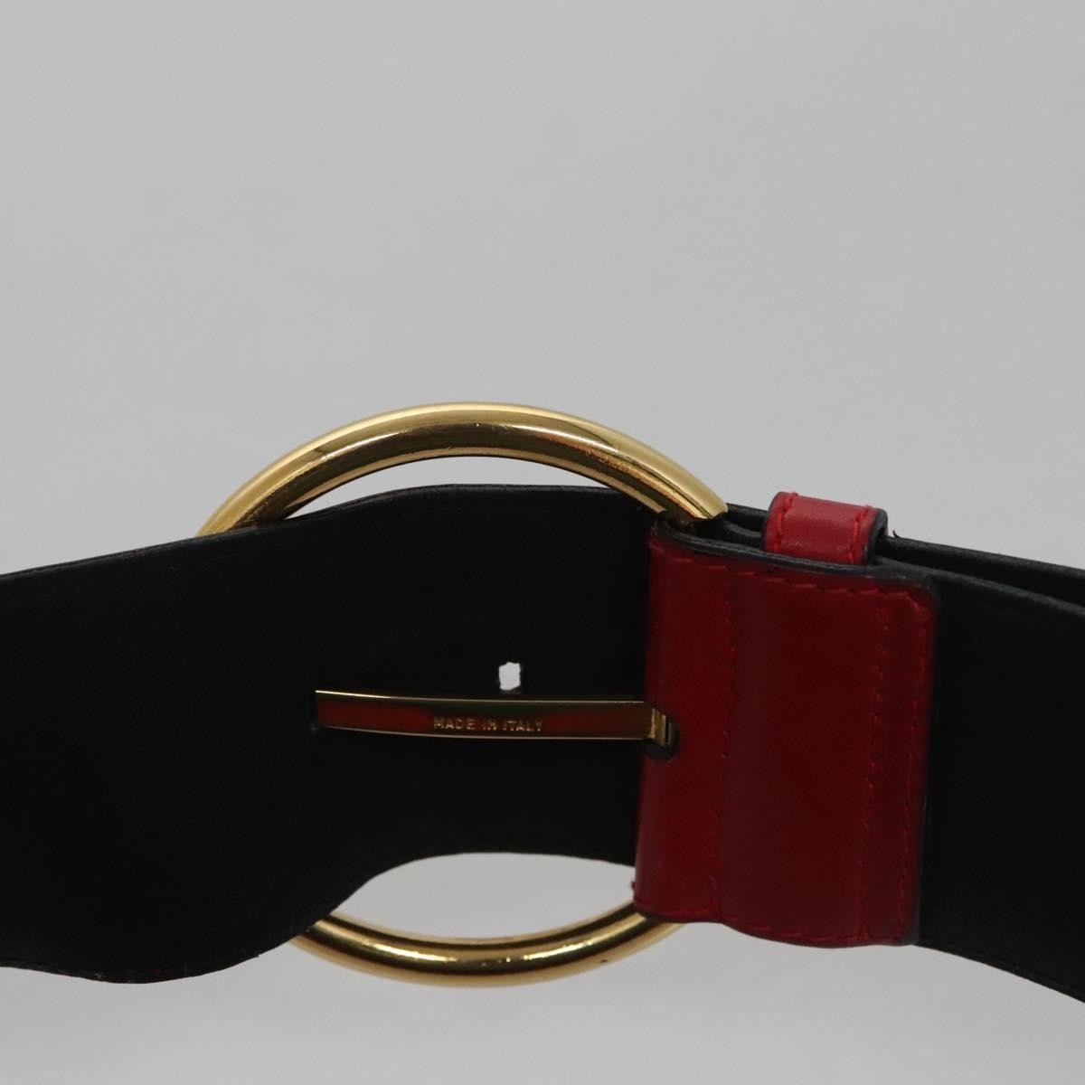 Salvatore Ferragamo Gancini Waist Leather Red Leather Clutche & Pouche Bag (Pre-Owned)