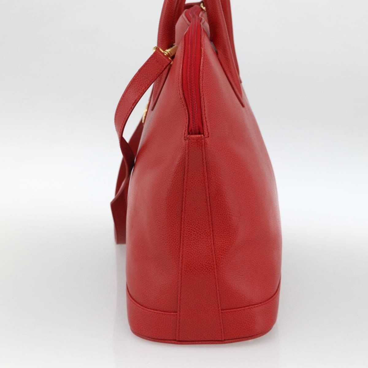 Burberry Vintage Leather Red Leather Handbag (Pre-Owned)
