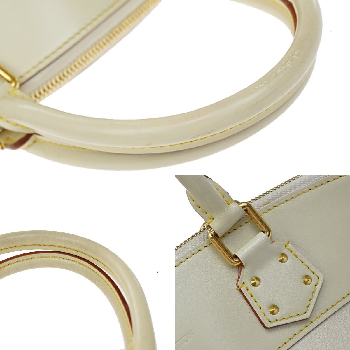 Louis Vuitton Suhali Lockit Leather White Leather Handbag (Pre-Owned)