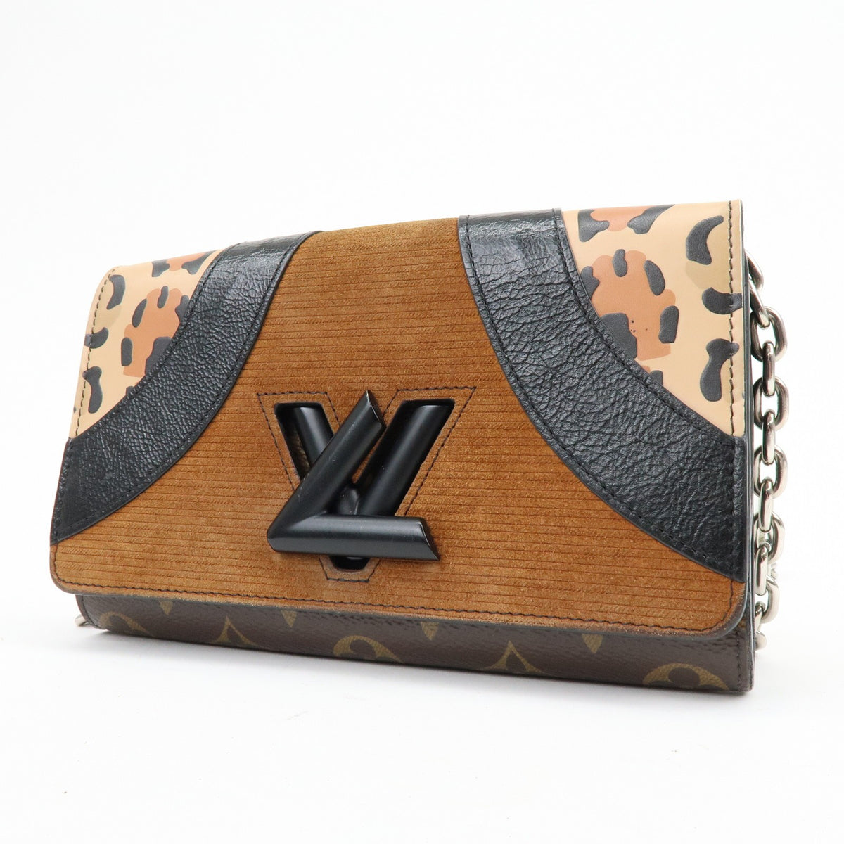 Louis Vuitton Twist Chain Limited Edition Monogram Canvas Brown Canvas Crossbody Bag Bag (Pre-Owned)