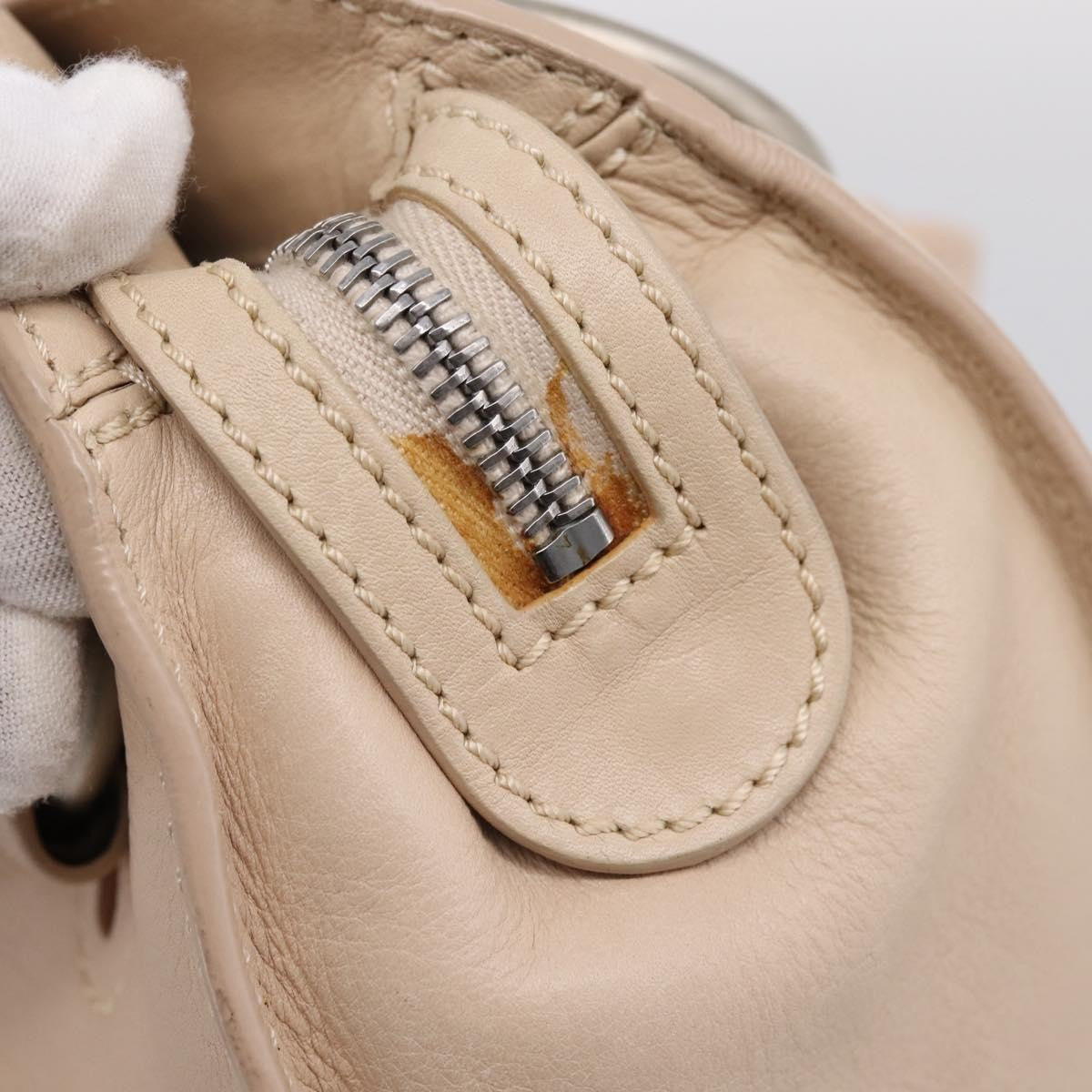 Celine Bittersweet Leather Beige Leather Handbag (Pre-Owned)