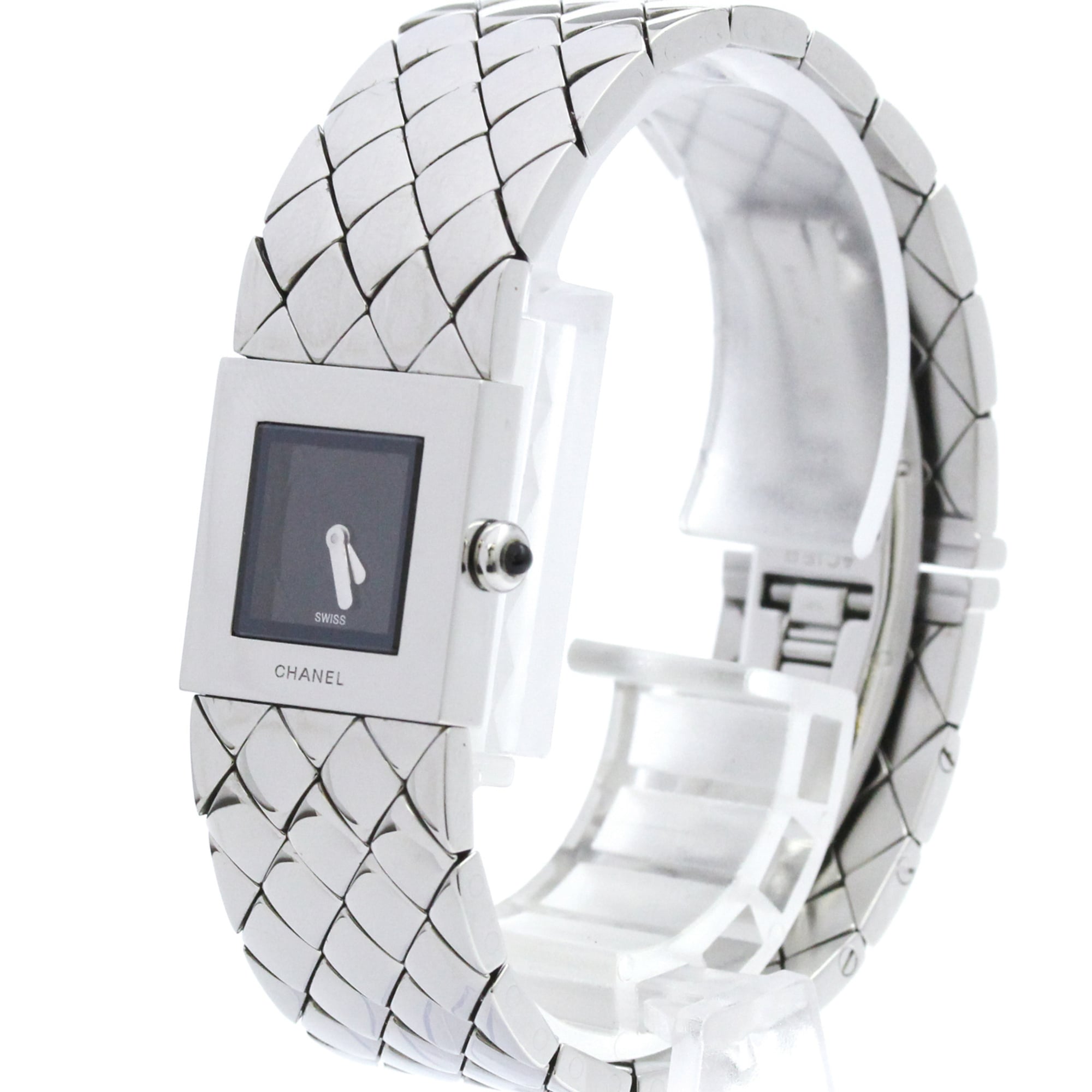 Chanel Matelasse Quartz Stainless Steel Watch (Pre-Owned)