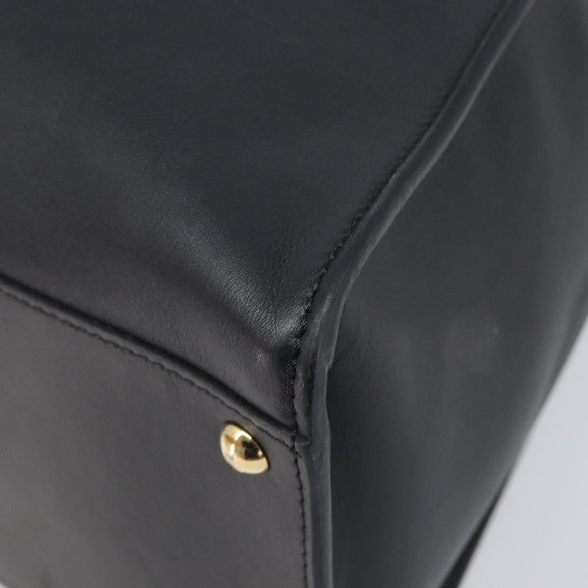 Fendi Peekaboo X-Lite Leather Black Leather Handbag (Pre-Owned)