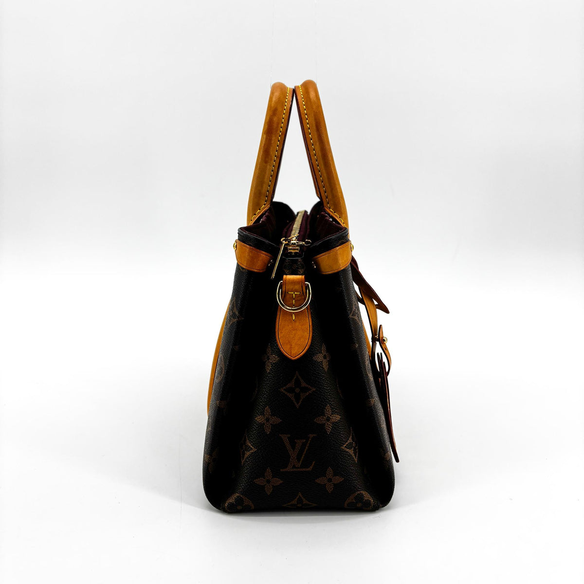 Louis Vuitton Soufflot Monogram Canvas With Leather Brown Canvas Tote Bag Bag (Pre-Owned)