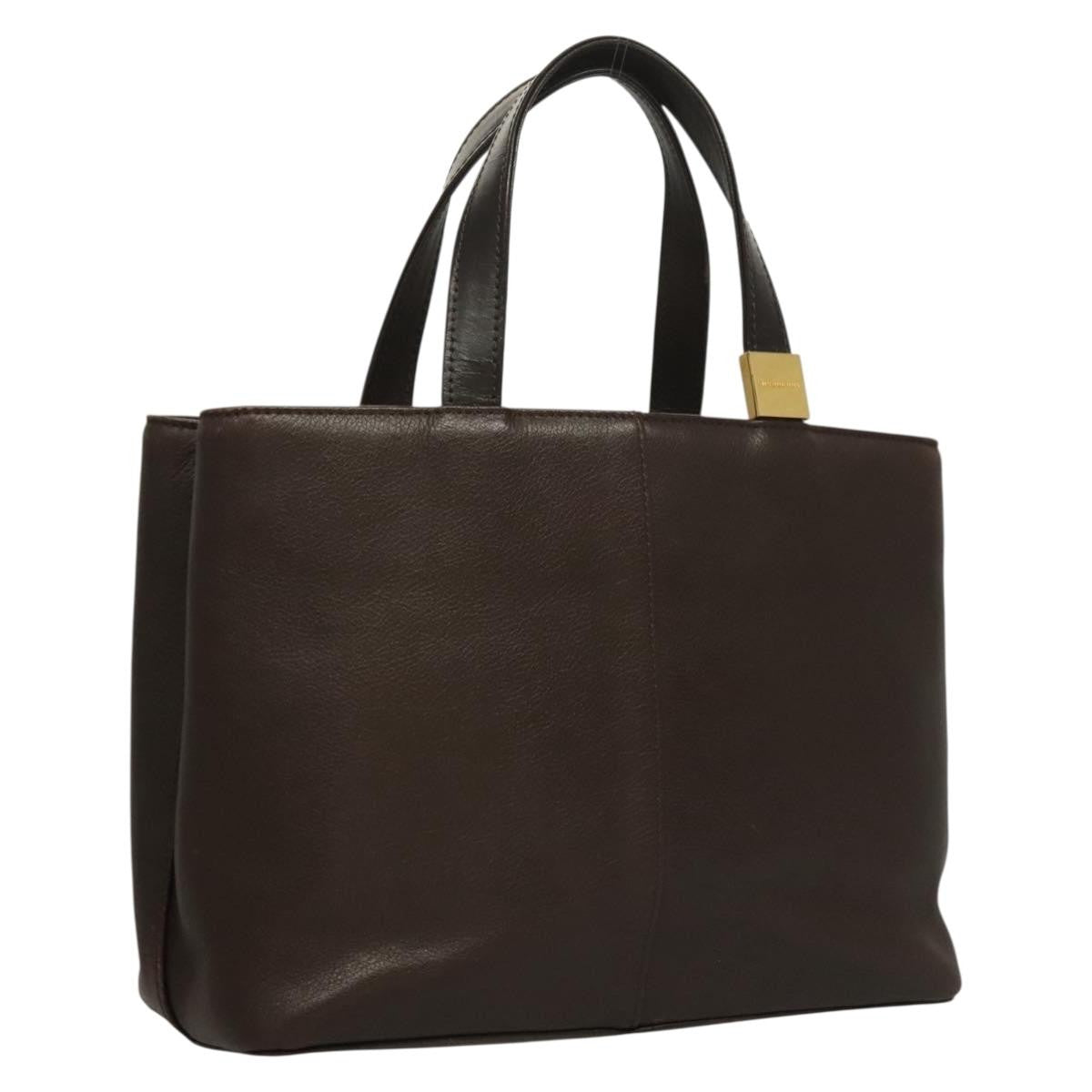 Burberry Vintage Leather Brown Leather Handbag (Pre-Owned)