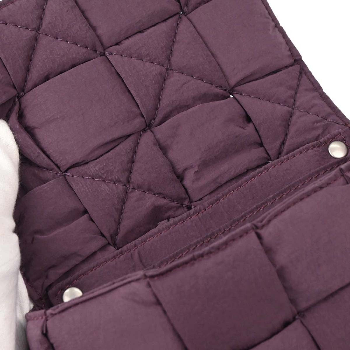 Bottega Veneta Padded Tech Cassette Intrecciato Nylon Purple Nylon Shoulder Bag Bag (Pre-Owned)