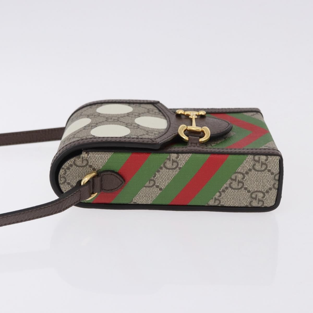 Gucci Horsebit 1955 Printed Gg Coated Canvas Beige Canvas Crossbody Bag Bag (Pre-Owned)