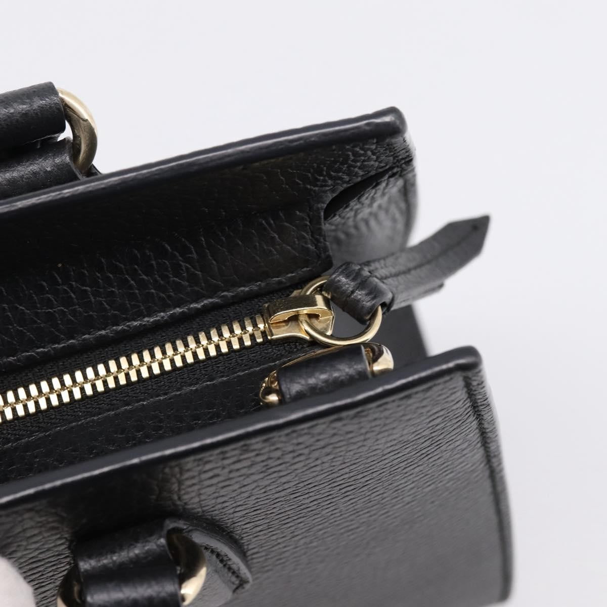 Gucci Soho Convertible Top Handle Satchel Leather Black Leather Handbag (Pre-Owned)