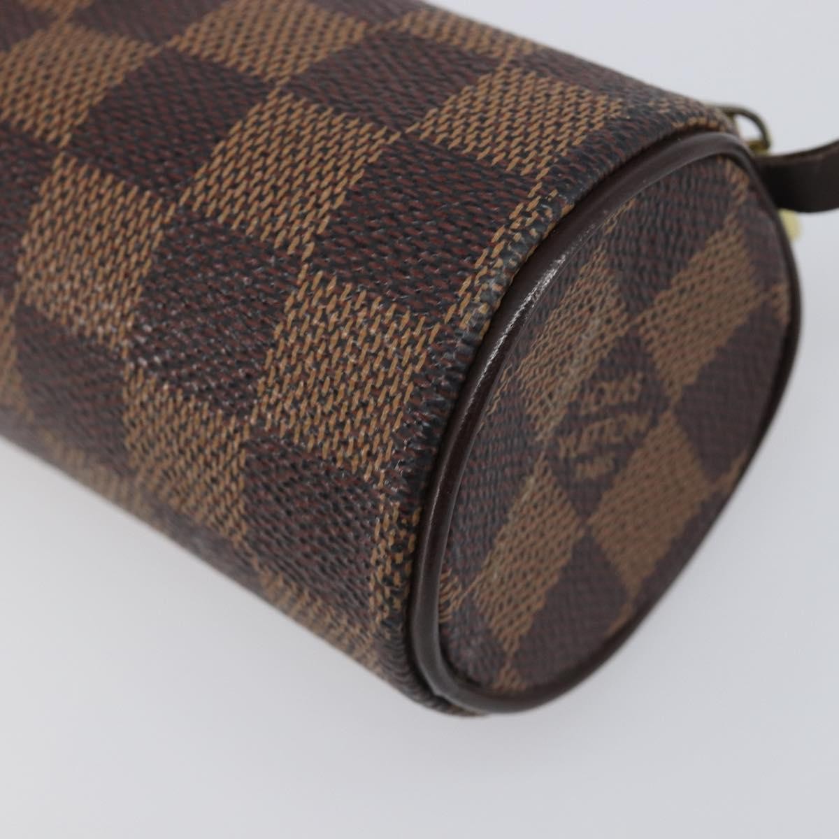 Louis Vuitton Papillon Pochette Damier Brown Canvas Clutche & Pouche Bag (Pre-Owned)