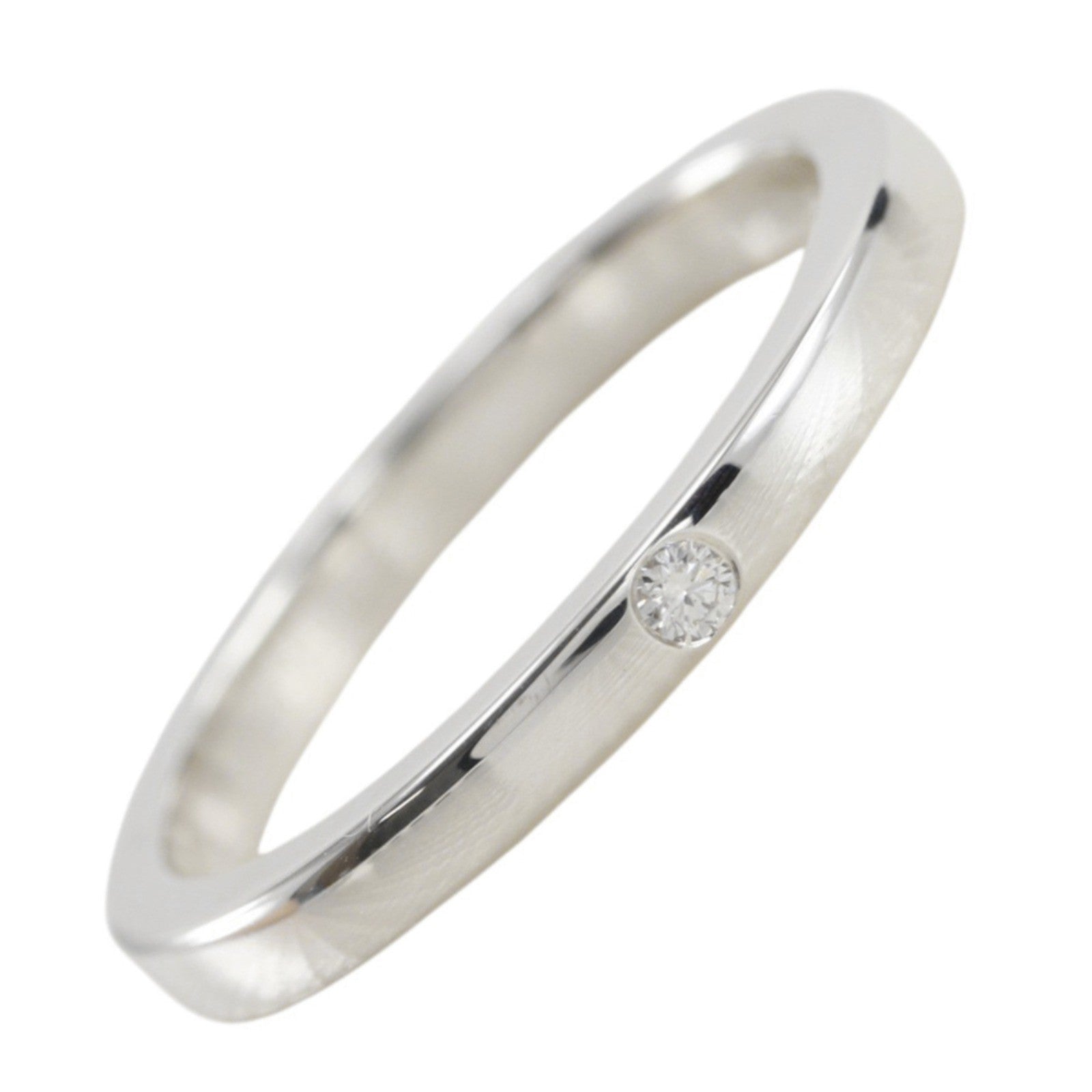 Tiffany & Co. Elsa Peretti Wedding Band Silver With Diamond Silver Silver Ring Jewelry (Pre-Owned)