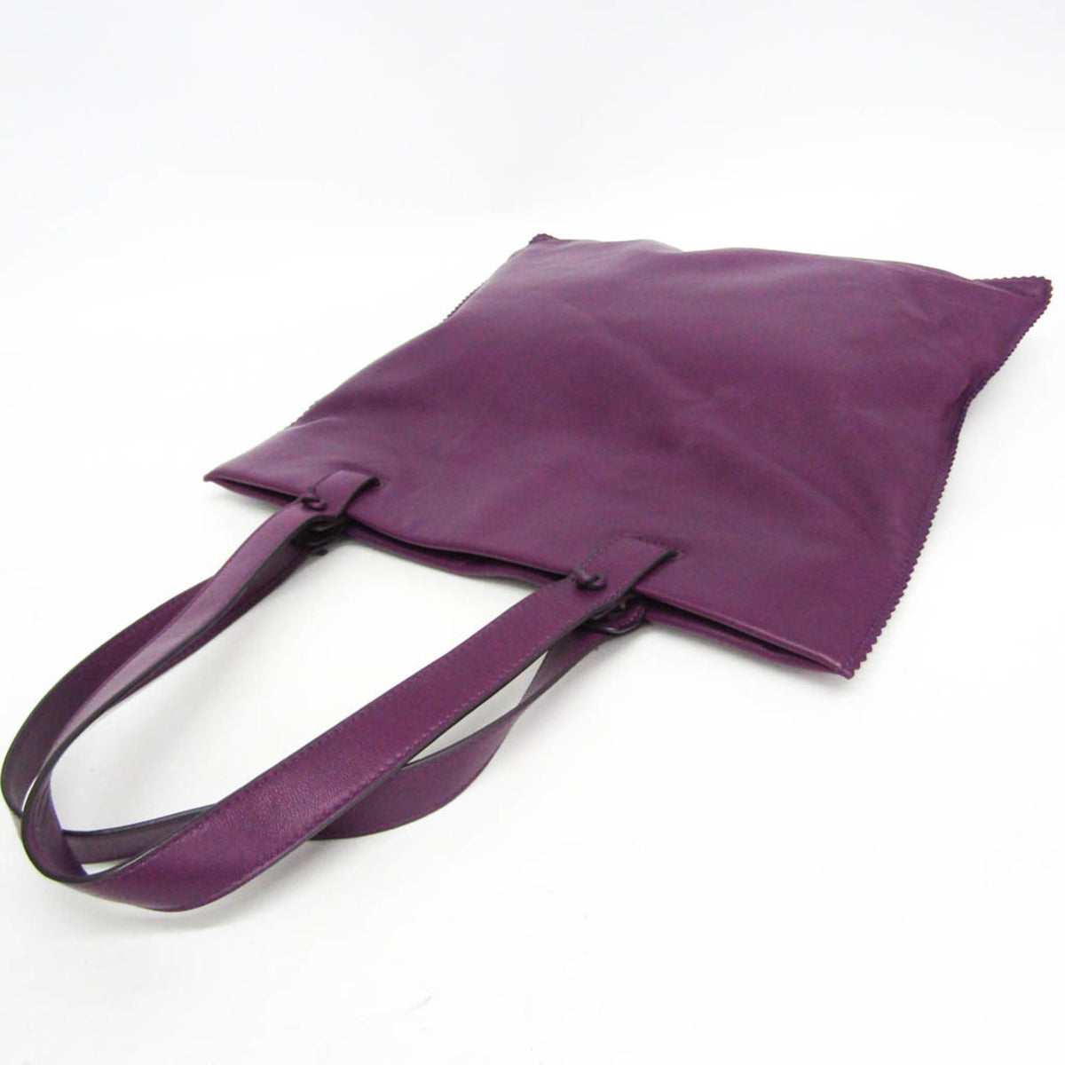 Loewe Anagram Leather Purple Leather Tote Bag Bag (Pre-Owned)