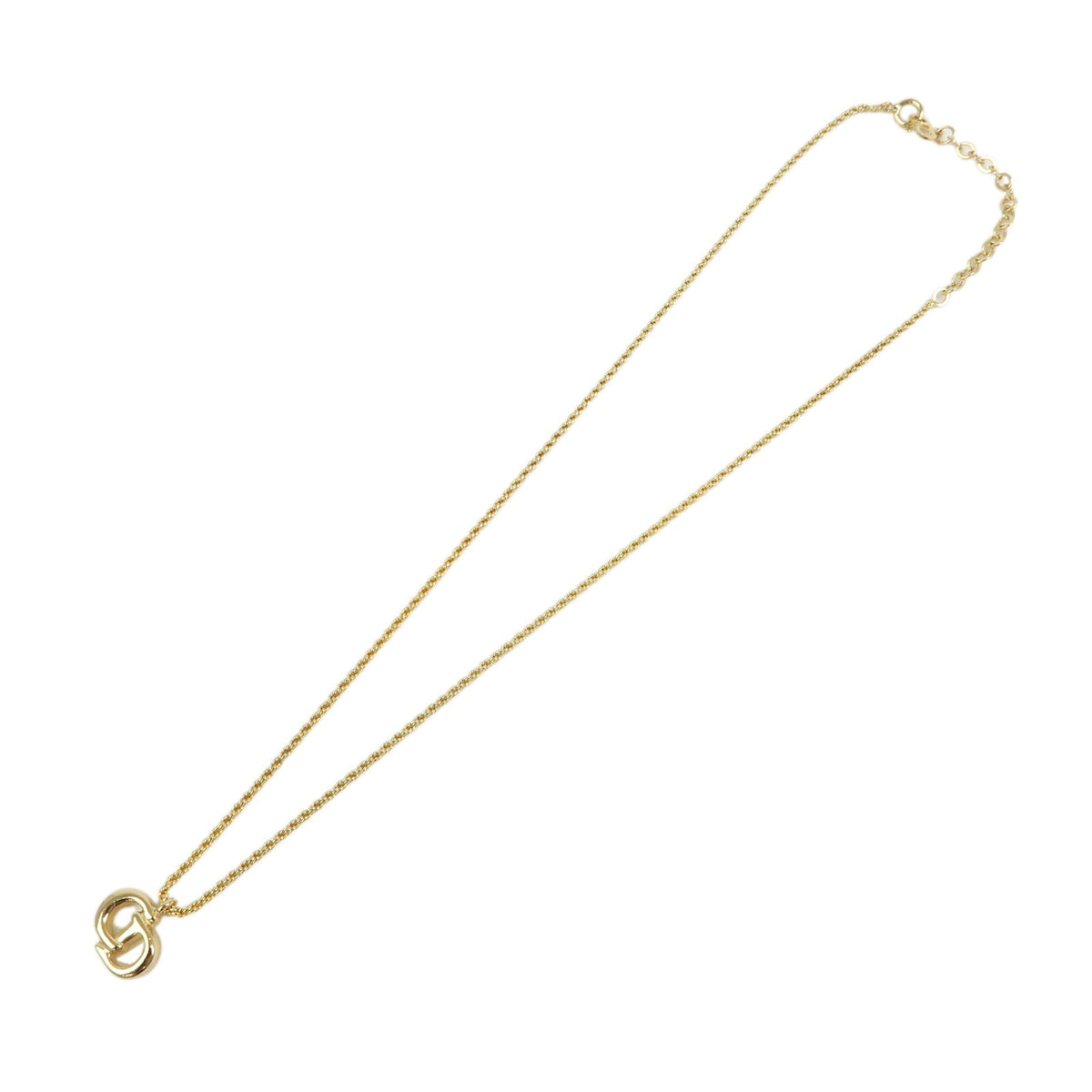 Christian Dior Cd Pendant Metal Gold Gold_Plated Necklace Jewelry (Pre-Owned)
