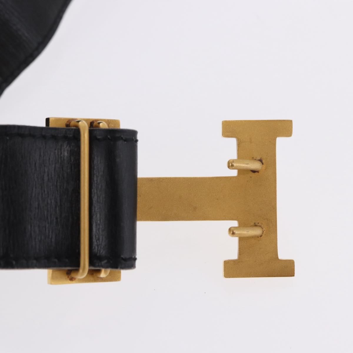 Hermes Constance Reversible Belt Leather Black Leather Belts Accessory (Pre-Owned)