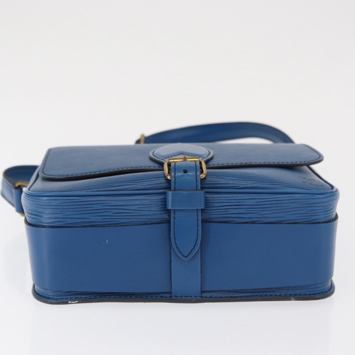 Louis Vuitton Cartouchiere Epi Leather Blue Leather Shoulder Bag Bag (Pre-Owned)