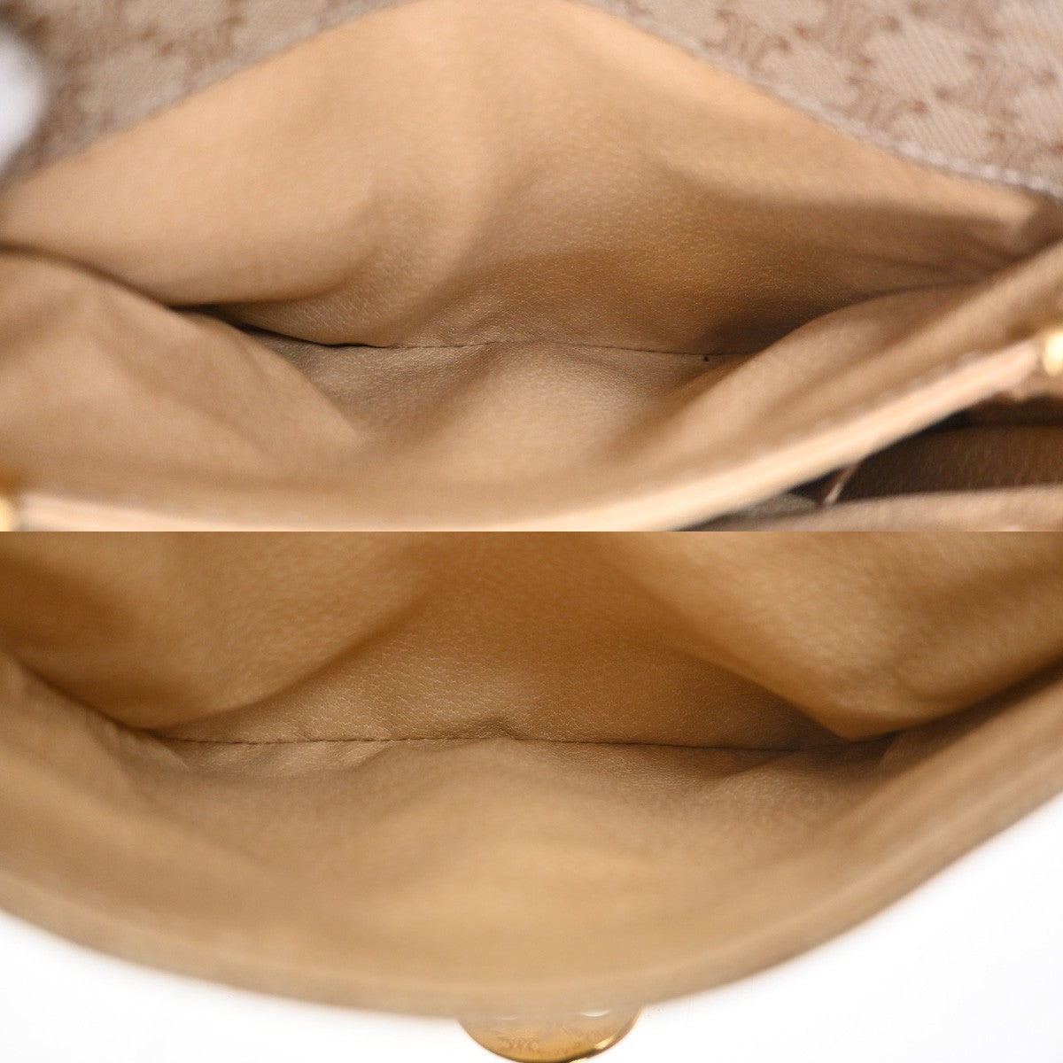 Celine Vintage Macadam Canvas Beige Canvas Shoulder Bag Bag (Pre-Owned)