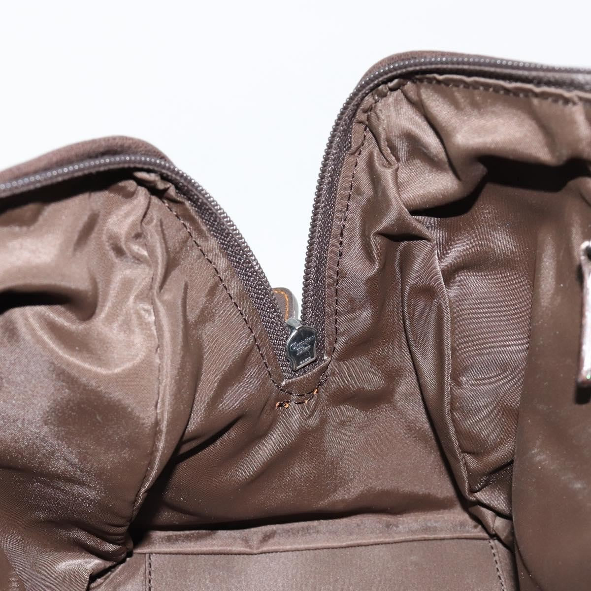 Christian Dior Vintage Cd Trotter Canvas Brown Canvas Handbag (Pre-Owned)