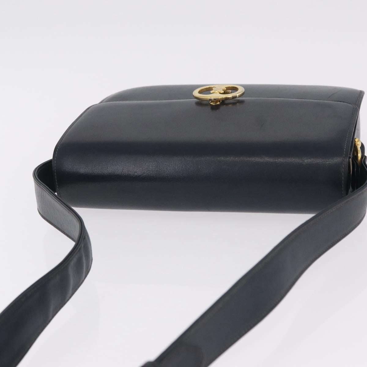 Celine Shoulder Leather Navy Leather Shoulder Bag Bag (Pre-Owned)