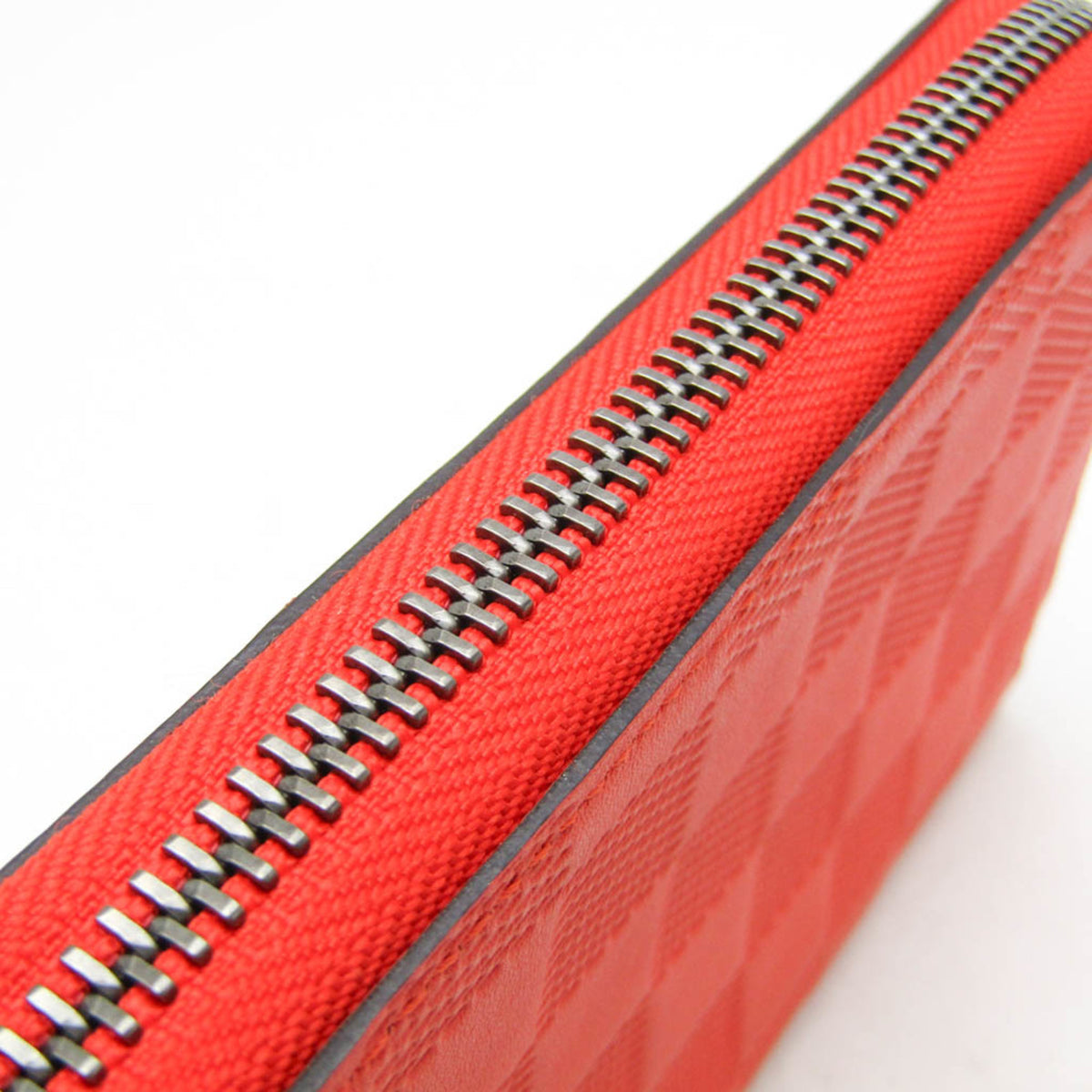 Louis Vuitton Zippy Damier Infini Leather Red Leather Wallets Accessory (Pre-Owned)
