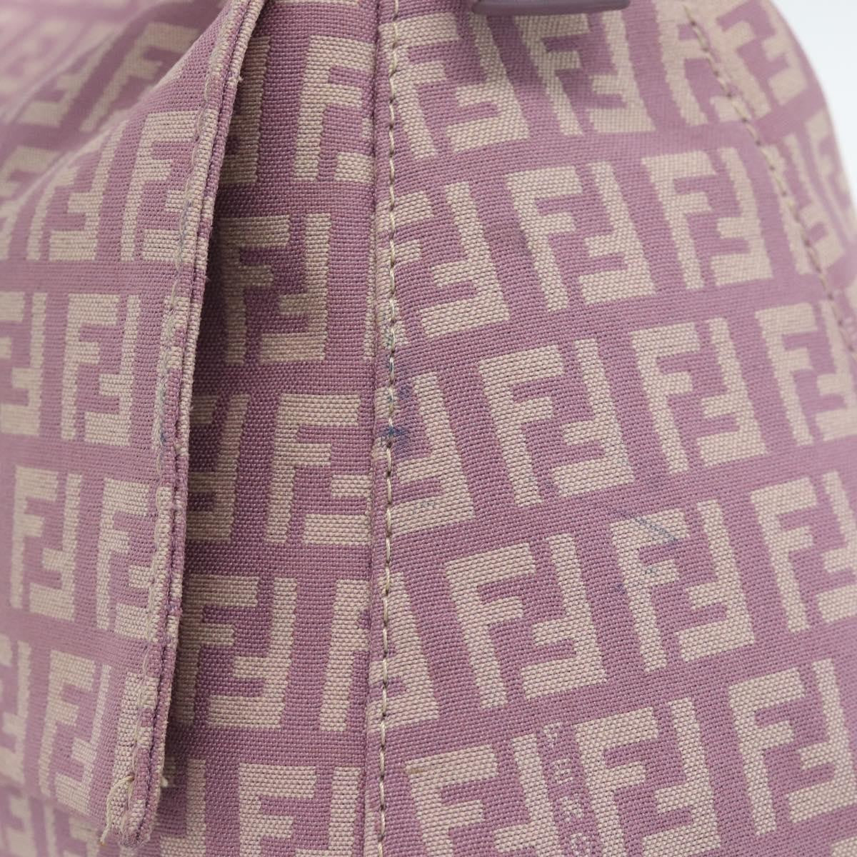 Fendi Mamma Baguette Zucca Jacquard Velvet Pink Canvas Shoulder Bag Bag (Pre-Owned)