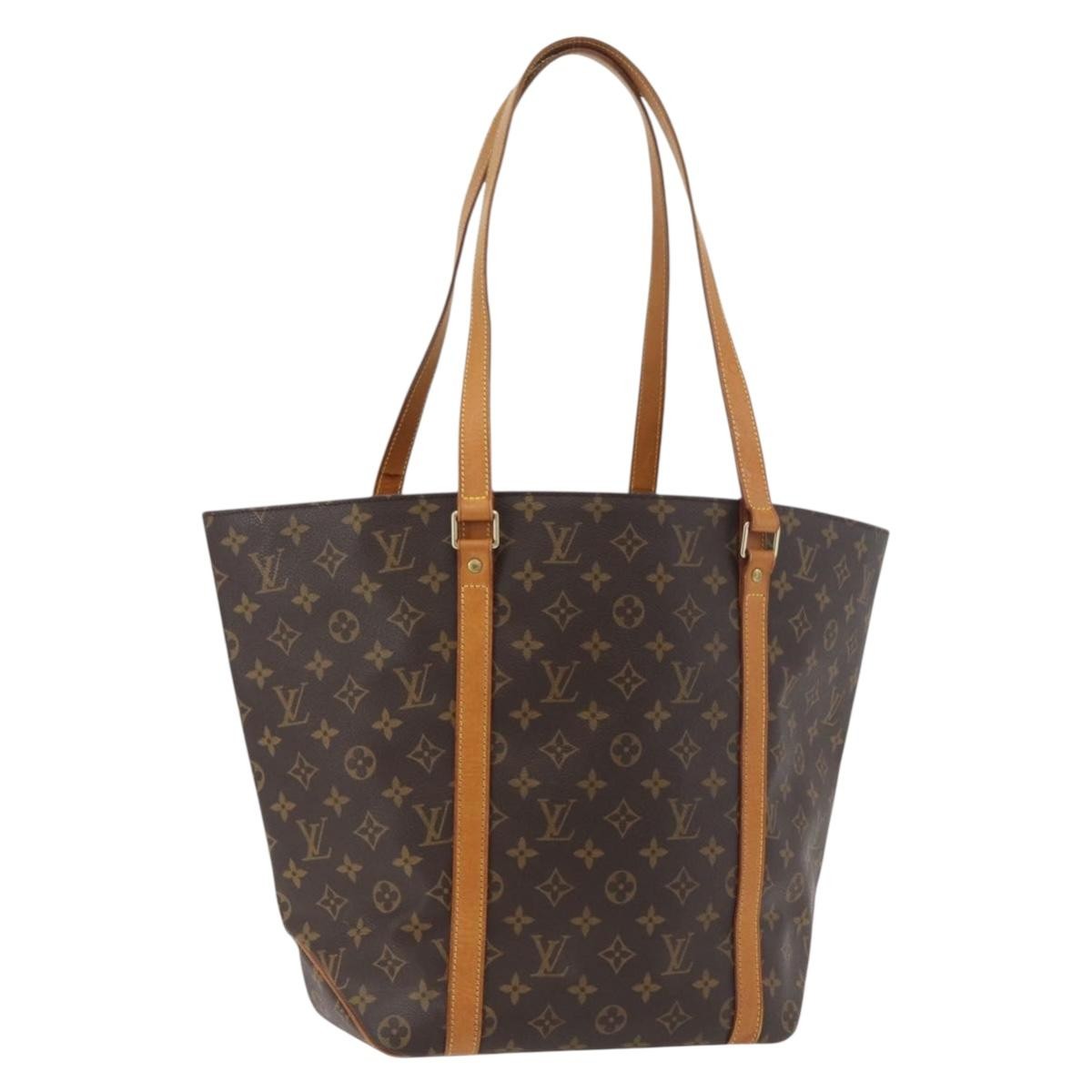 Louis Vuitton Shopping Sac Monogram Canvas Brown Canvas Handbag (Pre-Owned)