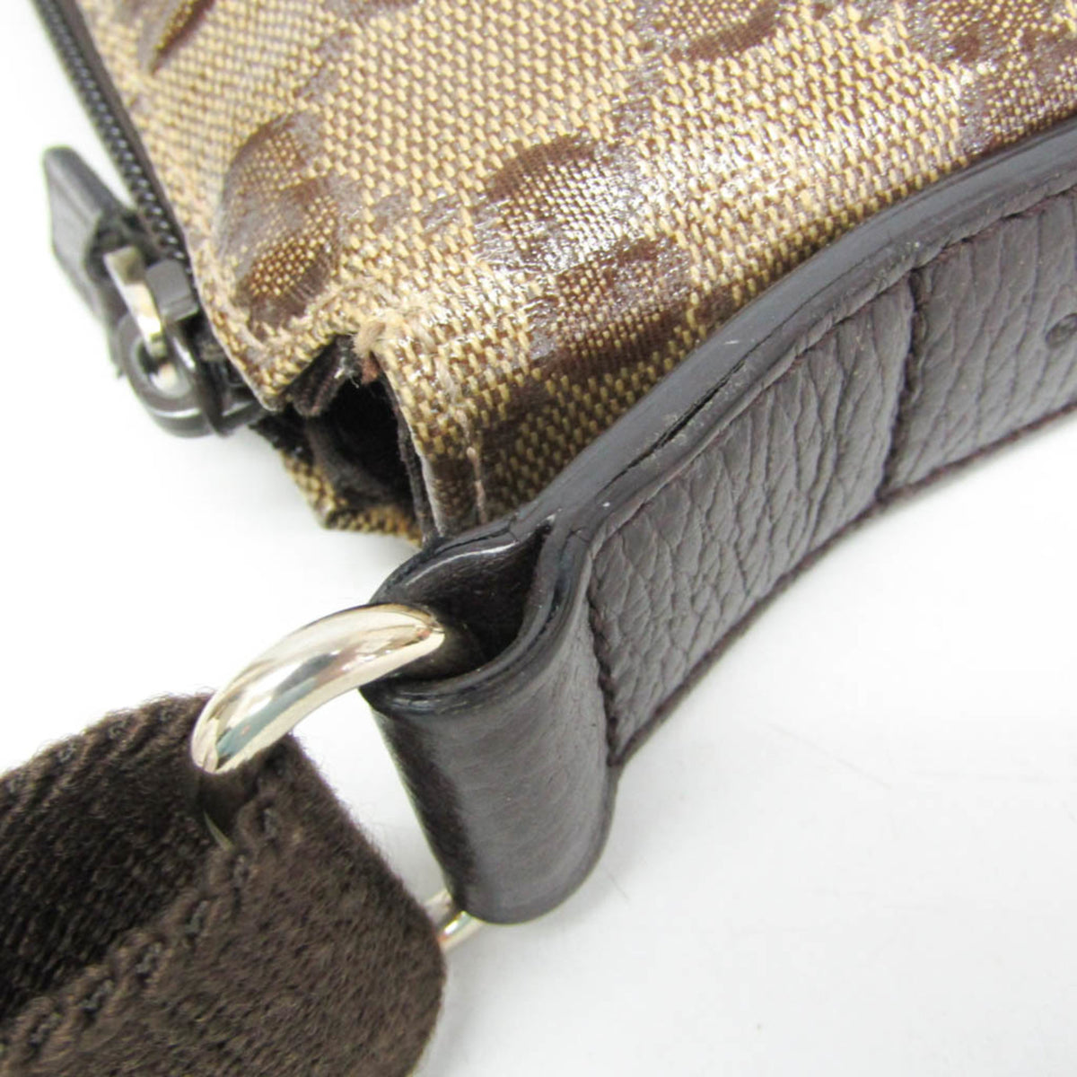 Gucci Front Pocket Messenger Gg Canvas And Leather Beige Canvas Shoulder Bag Bag (Pre-Owned)