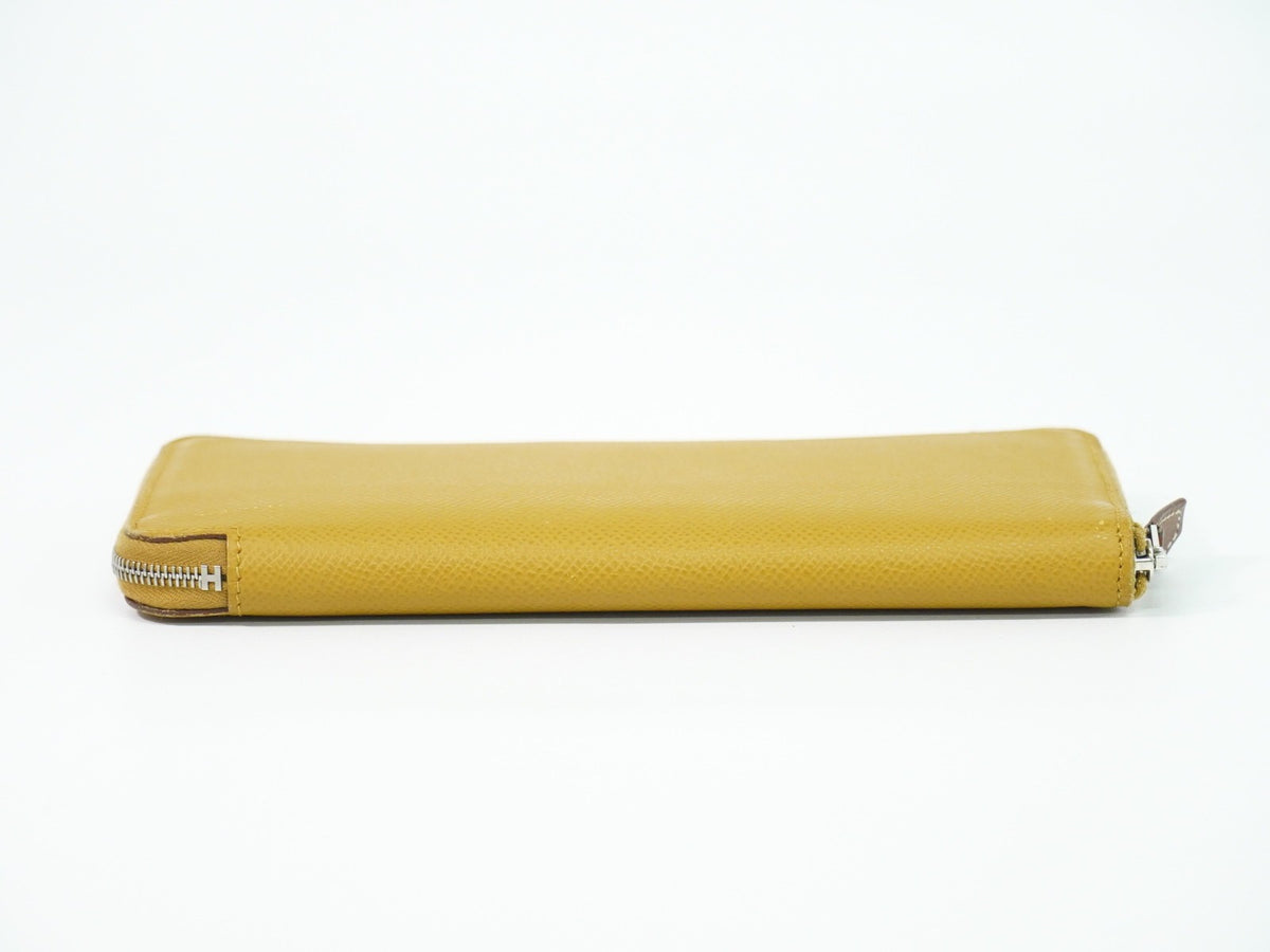 Hermes Azap Silkin Epsom Leather Silk Beige Leather Wallets Accessory (Pre-Owned)
