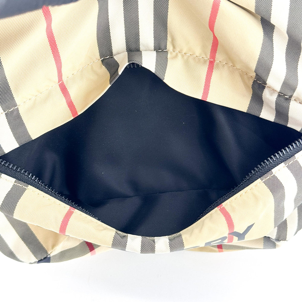 Burberry Phoebe Drawstring Camo Canvas Beige Nylon Clutche & Pouche Bag (Pre-Owned)