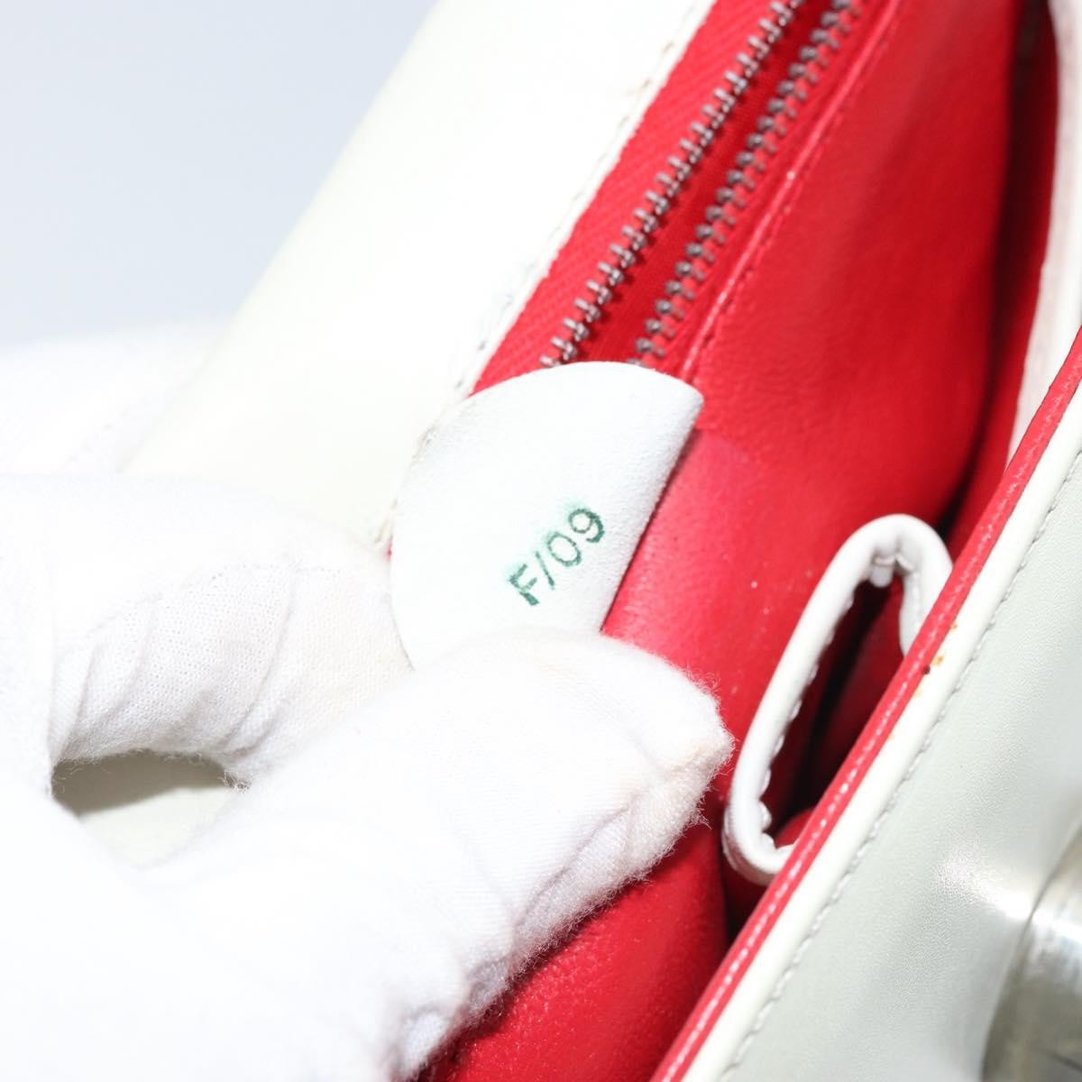 Celine Vintage Leather White Leather Shoulder Bag Bag (Pre-Owned)