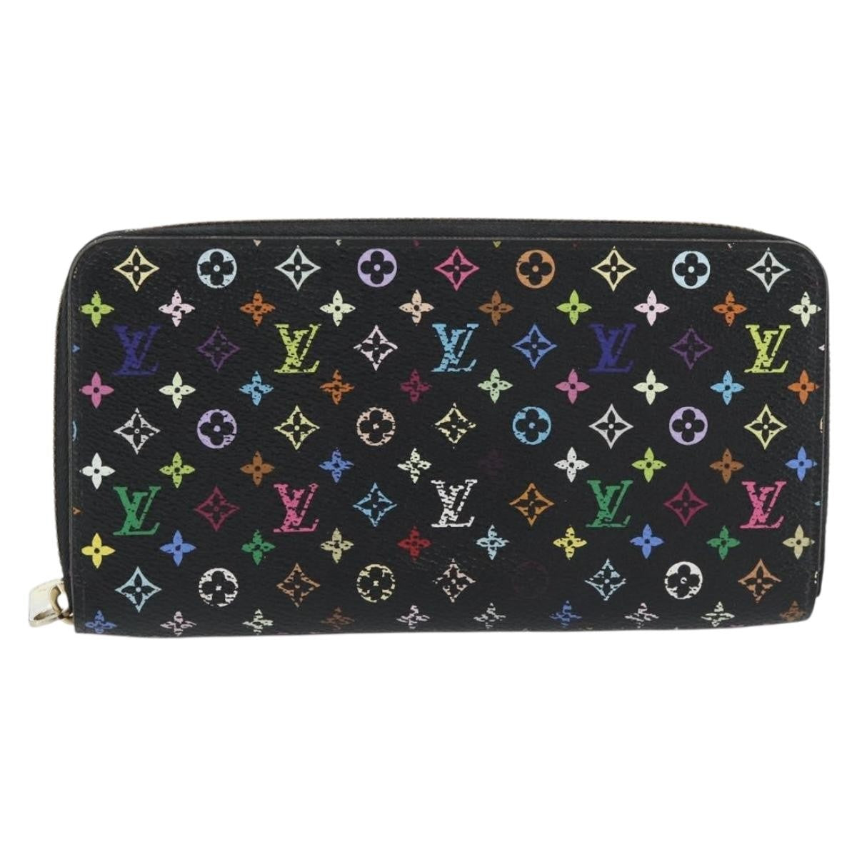 Louis Vuitton Aerogram Zippy Leather Black Canvas Wallets Accessory (Pre-Owned)