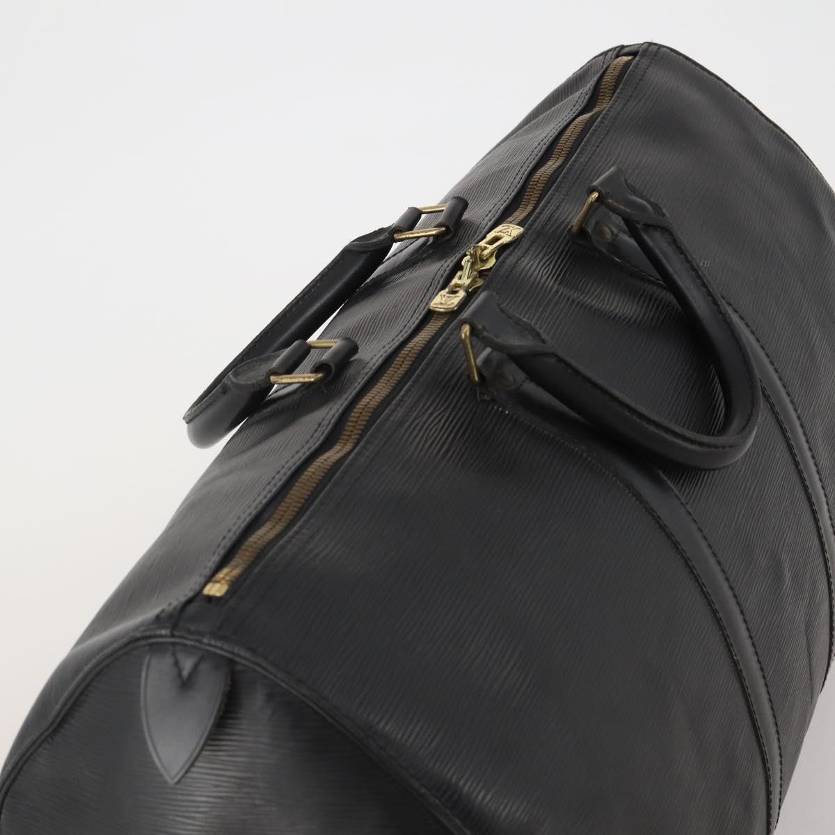 Louis Vuitton Keepall Epi Leather Black Leather Travel Bag Bag (Pre-Owned)