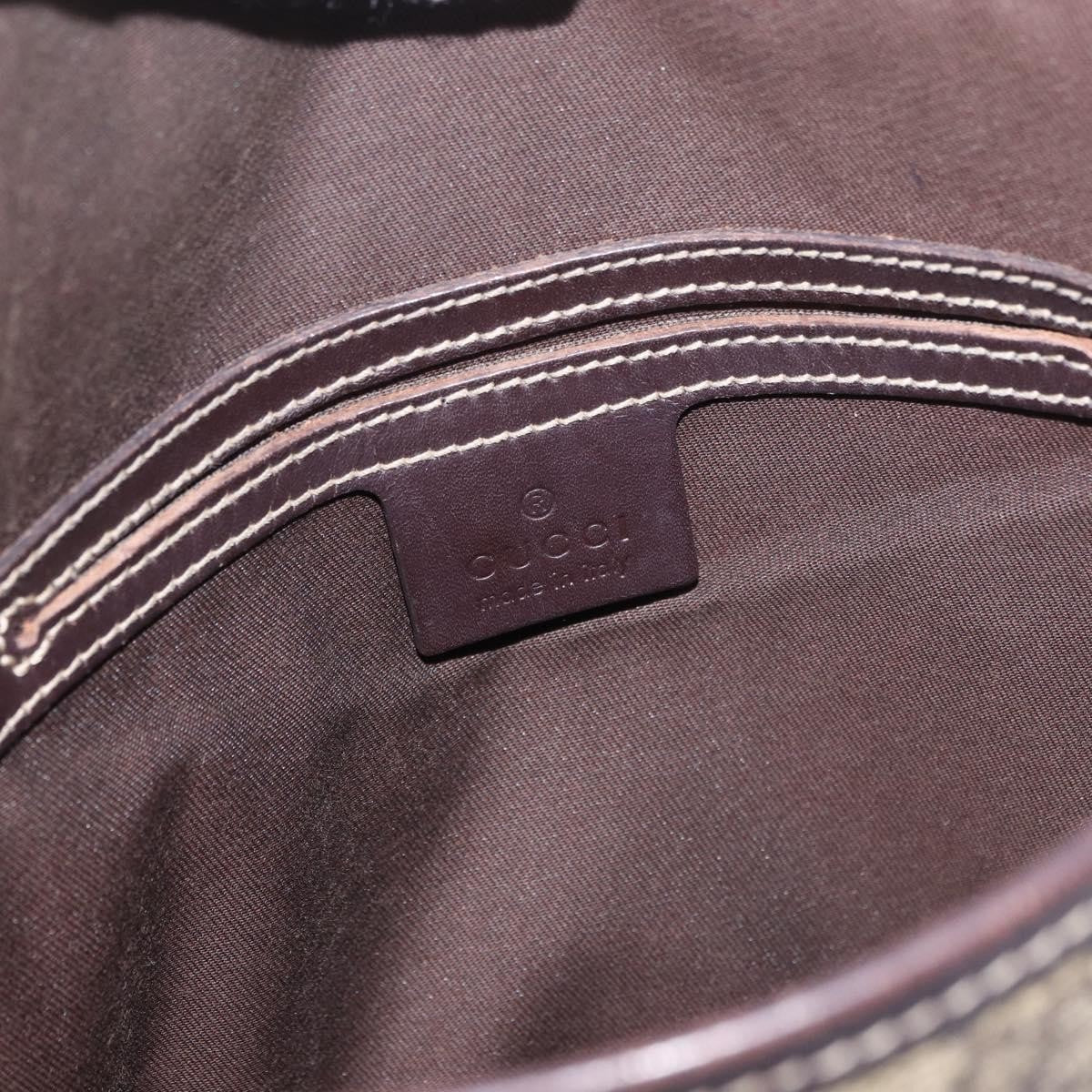 Gucci Flap Messenger Gg Coated Canvas Beige Canvas Shoulder Bag Bag (Pre-Owned)