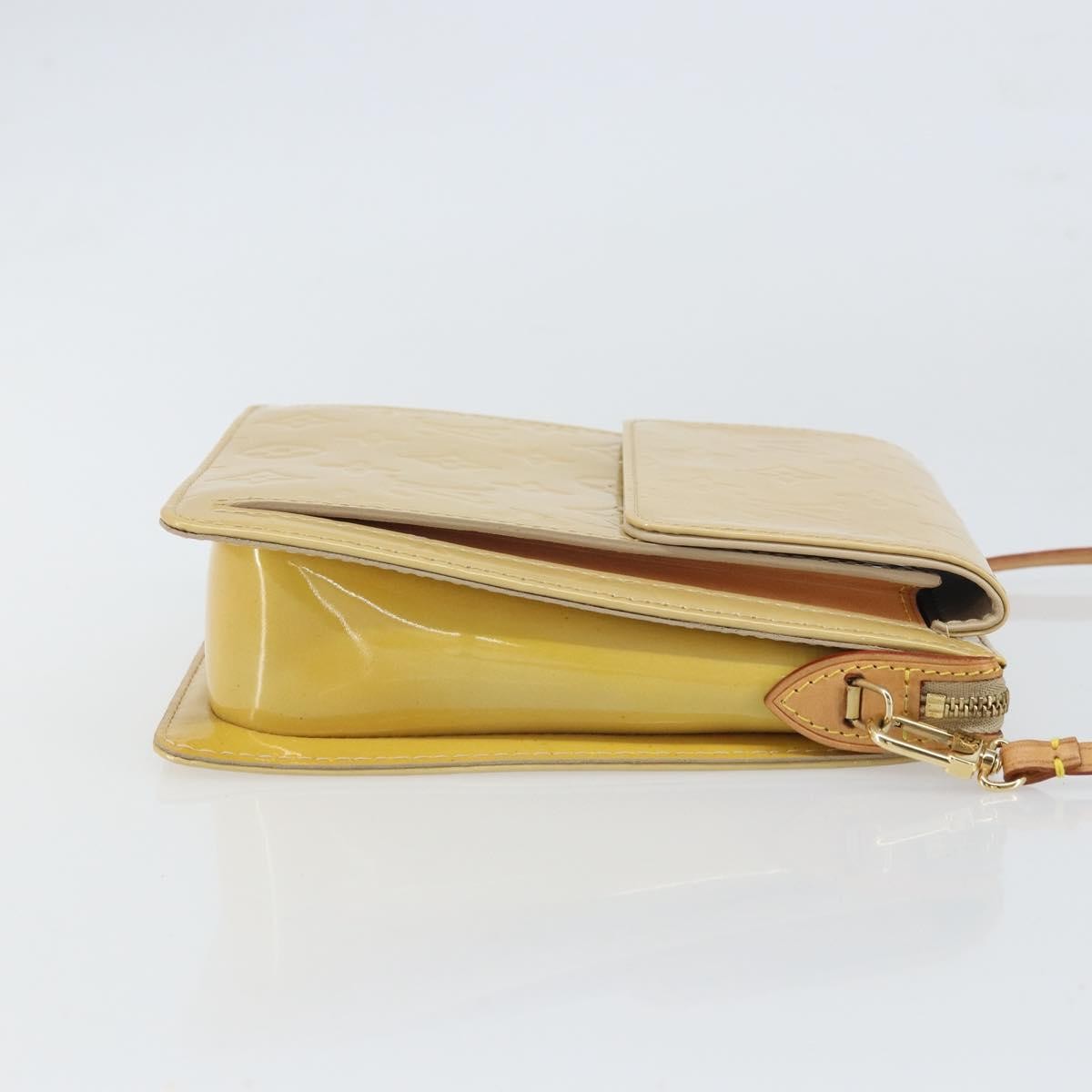 Louis Vuitton Mott Monogram Vernis Beige Patent_Leather Clutche & Pouche Bag (Pre-Owned)