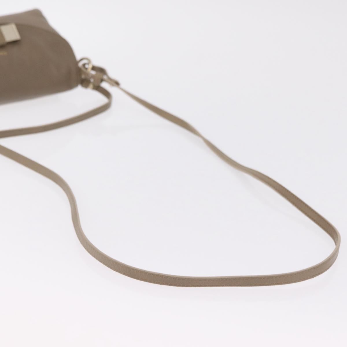 Chloe Lily Leather Beige Leather Shoulder Bag Bag (Pre-Owned)