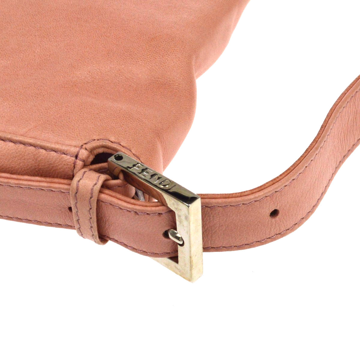 Fendi Baguette Leather Pink Leather Handbag (Pre-Owned)