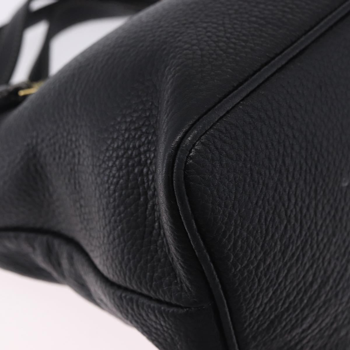 Bally Vintage Leather Black Leather Tote Bag Bag (Pre-Owned)
