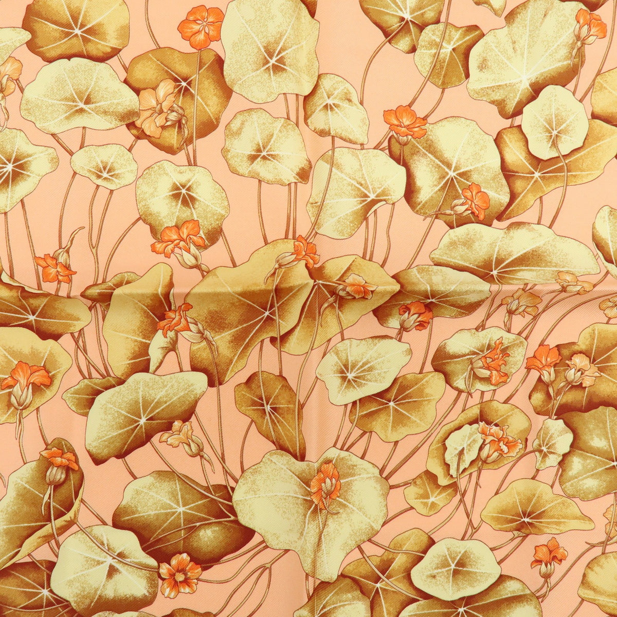 Hermes Carré 45 Les Capucines 100% Silk Multicolour Silk Scarve & Shawl Accessory (Pre-Owned)