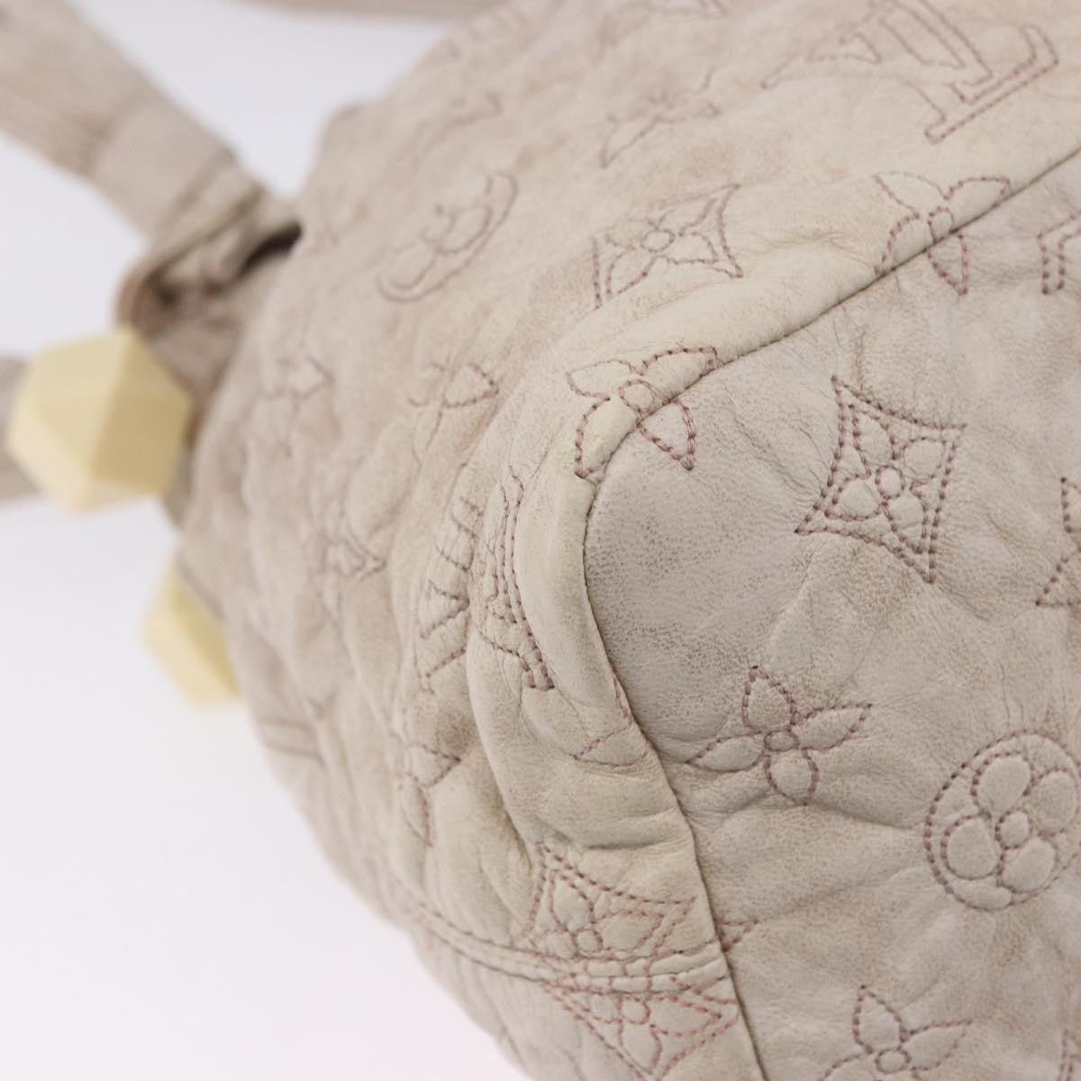 Louis Vuitton Olympe Stratus Limited Edition Monogram Lambskin Beige Leather Handbag (Pre-Owned)