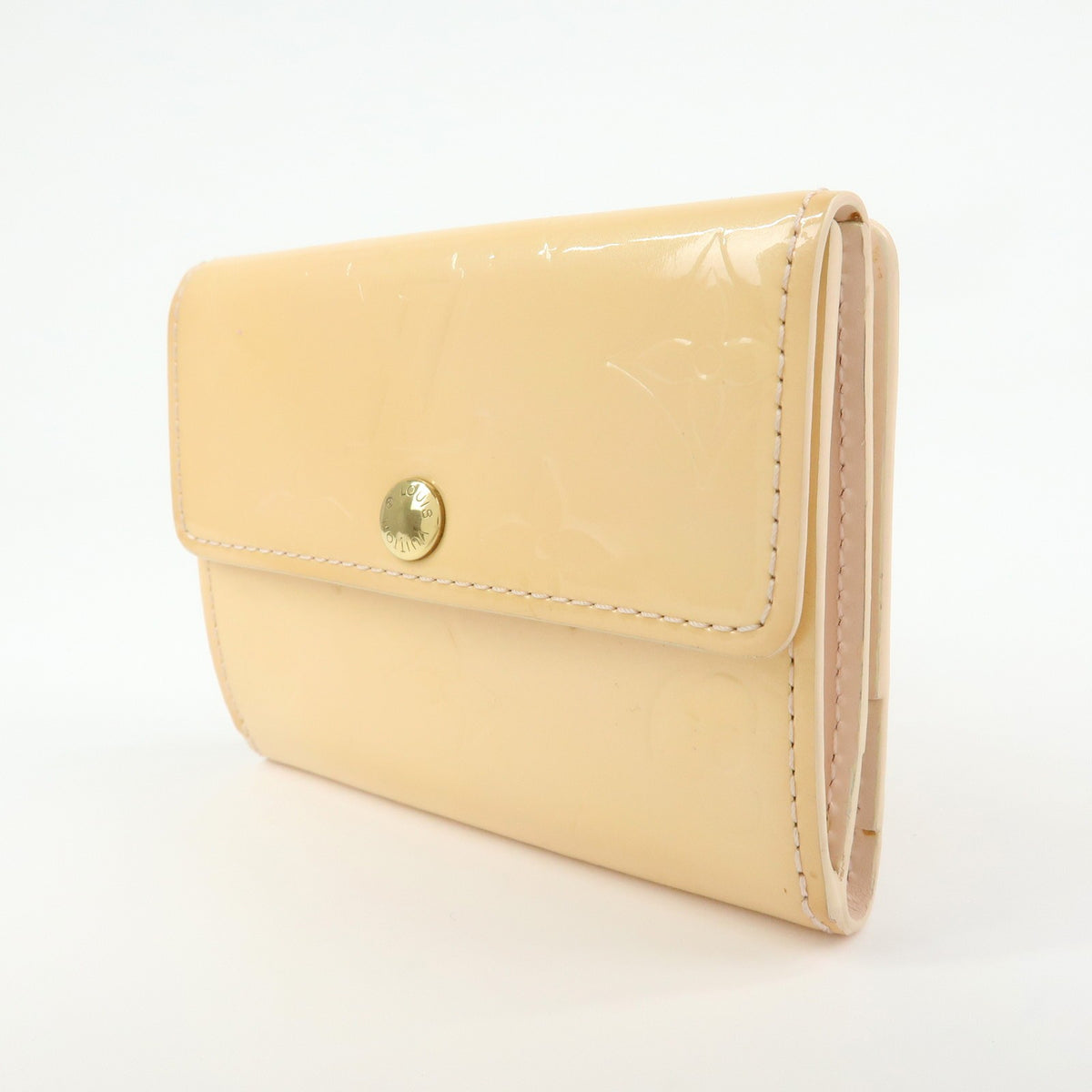 Louis Vuitton Ludlow Vernis Beige Patent_Leather Wallets Accessory (Pre-Owned)