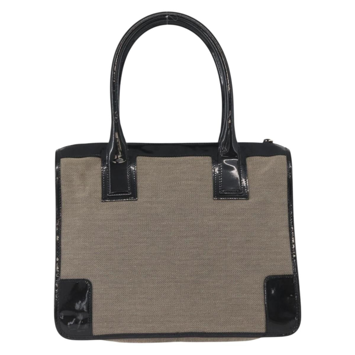 Gucci Vintage Tote Canvas Beige Canvas Tote Bag Bag (Pre-Owned)